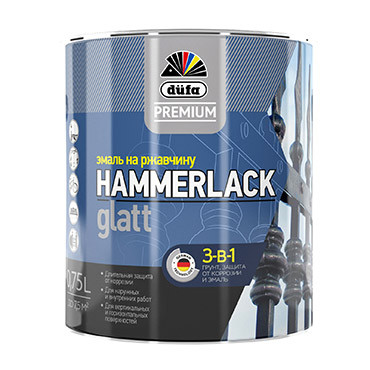 HAMMERLACK на ржавчину гладкая RAL-7024 графитовый серый 2л "DufaPremium" Эмаль (под заказ)